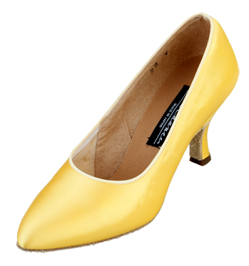 ケント】社交ダンス用ゴールドサテンシューズ 未使用に近い ケント