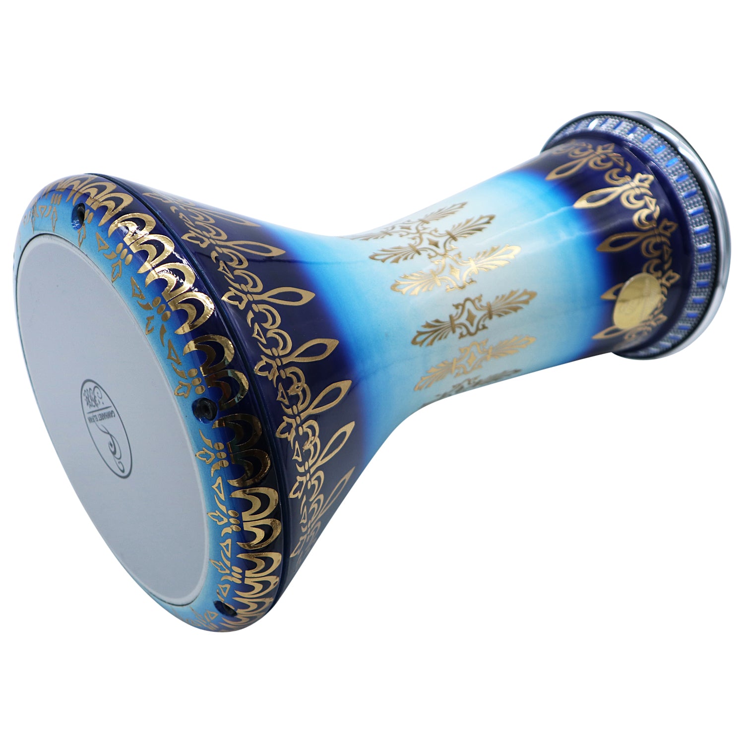 The 17.75'' Stunning Metallic Blue Gawharet El Fan Darbuka Doumbek
