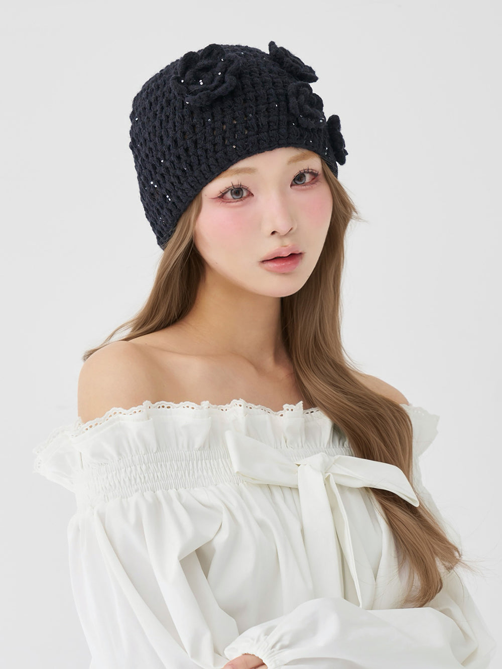 ローズモチーフクロシェビーニー – Darich (ダーリッチ)