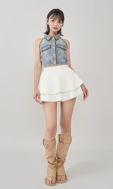 ナロープリーツティアードミニスカート – Darich (ダーリッチ)