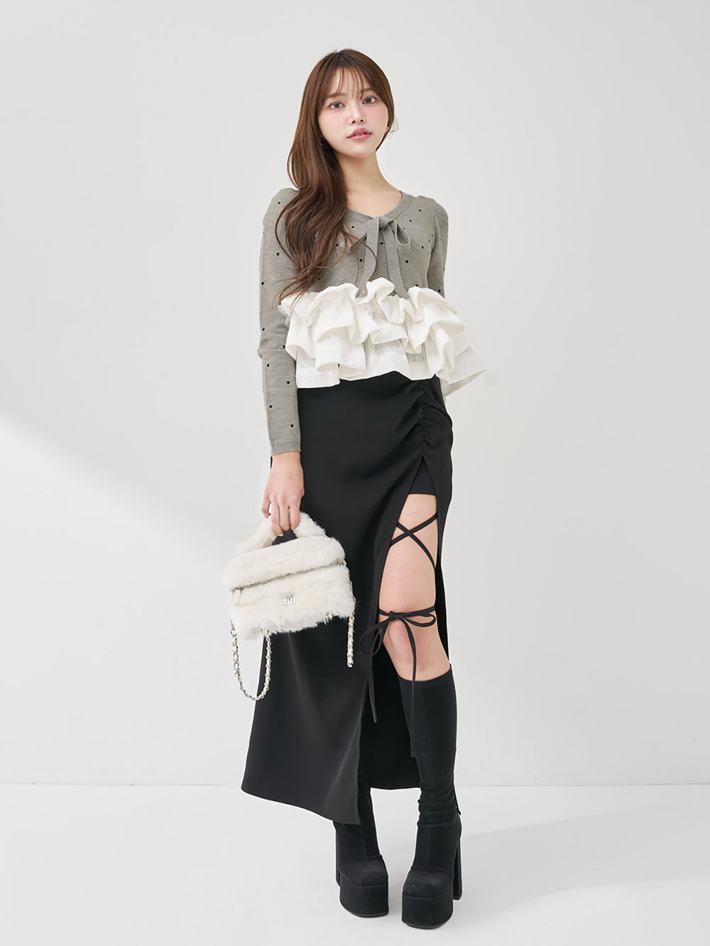 ボリュームフレアニットチュニック – Darich (ダーリッチ)