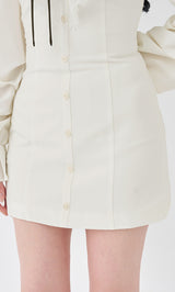 ショルダースカラップフリルシャツミニワンピース – Darich (ダーリッチ)