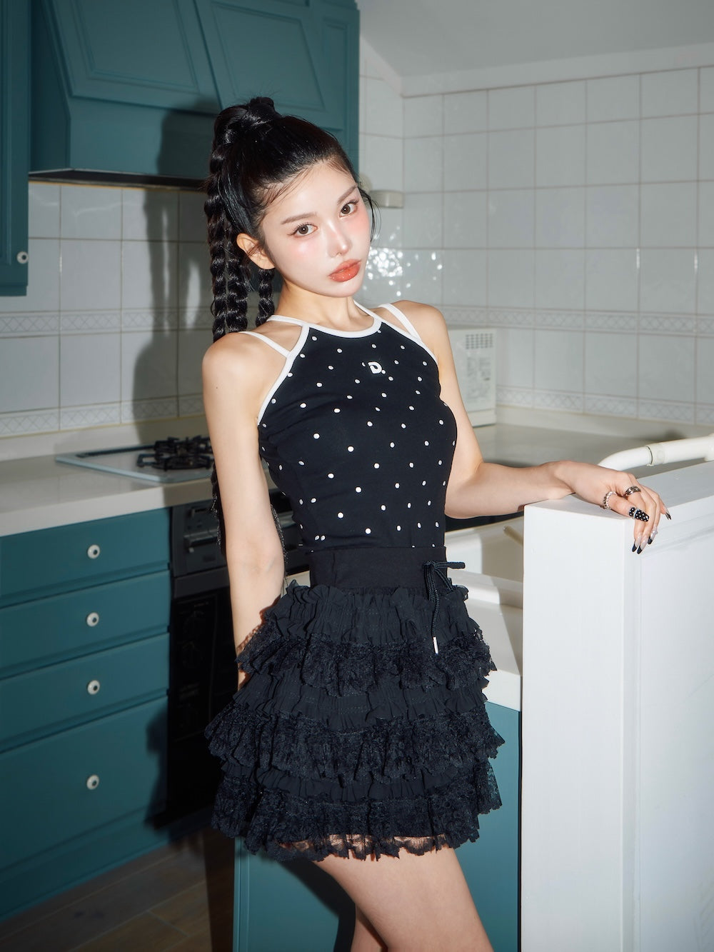 ボリュームレースフレアミニスカート – Darich (ダーリッチ)