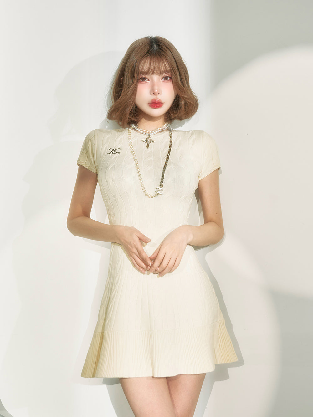 ロゴケーブルニットミニワンピース – Darich (ダーリッチ)