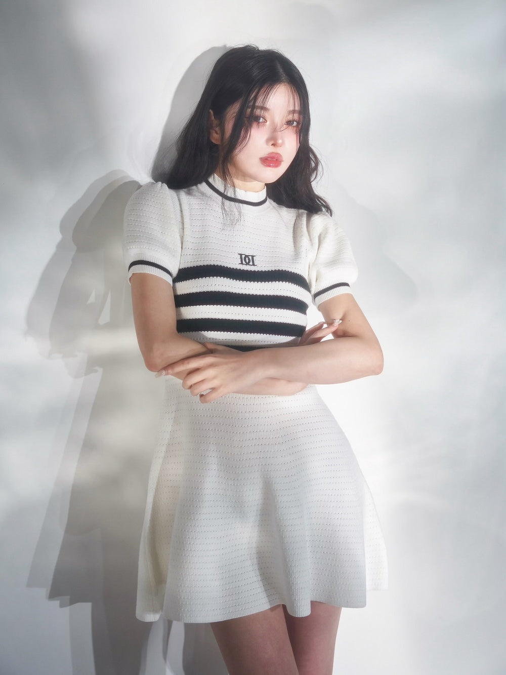 ボーダーニットフレアミニワンピース – Darich (ダーリッチ)