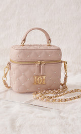 ゴールドパーツ】キルティングパールスクエアミニバッグ – Darich