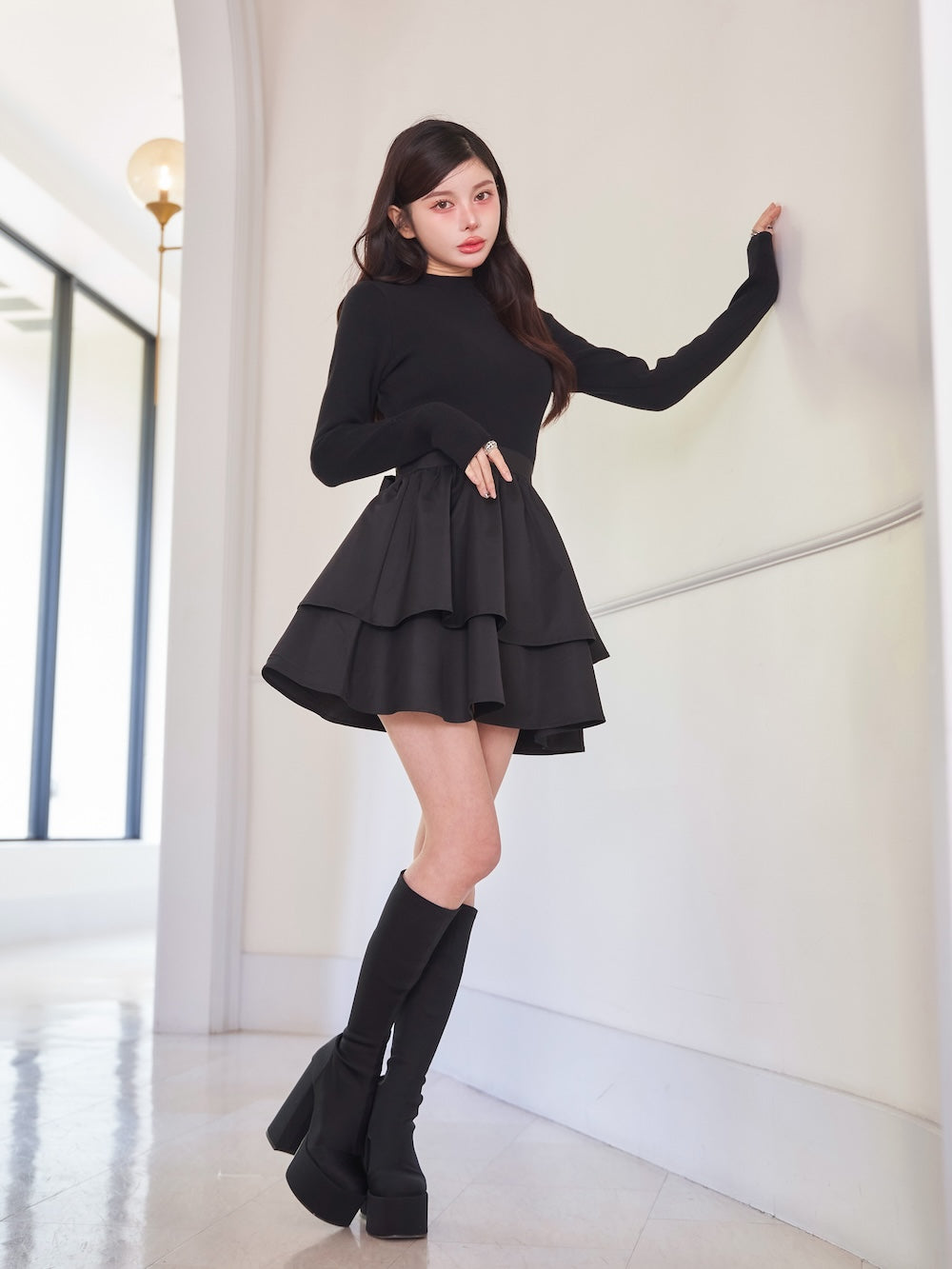 バックリボンティアードミニワンピース – Darich (ダーリッチ)