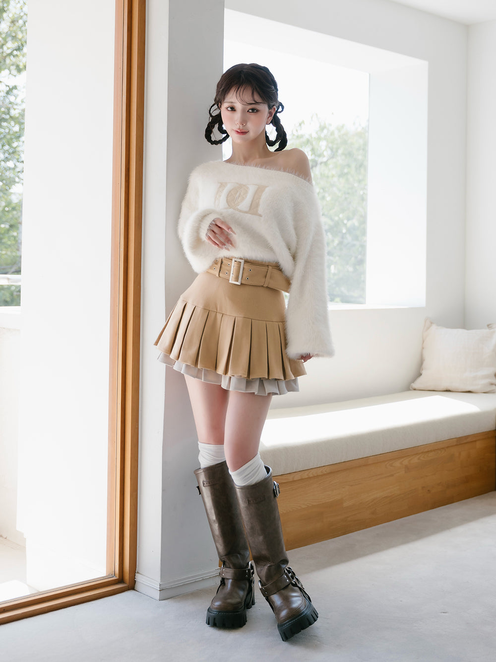 ダブルプリーツミニスカート – Darich (ダーリッチ)