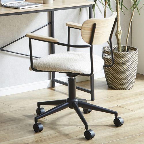 モダンなワーキングチェアー アイボリー色 OA-KRD 後藤家具物産株式