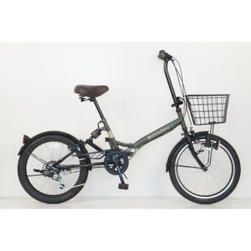 関東店舗受取限定】パンクしない折りたたみ自転車 20インチ 外装6段