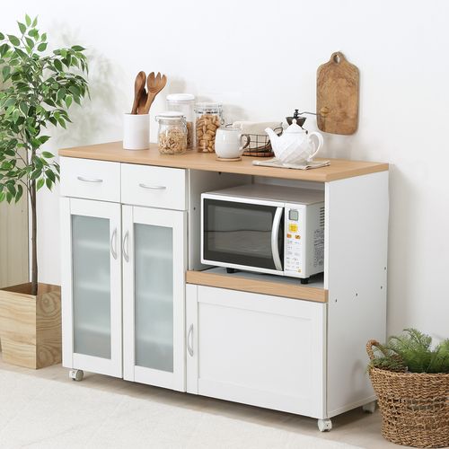 キッチンカウンター サージュ WH×NA 120幅(96820) 99523 不二貿易 電子