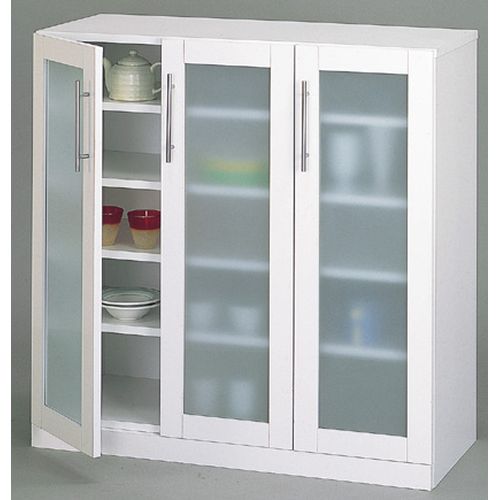 カトレア食器棚90-90 23464 kuroshio 多目的木製棚 W895×D380×H900mm