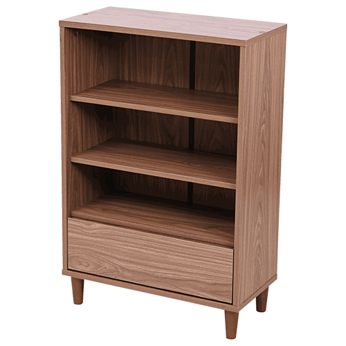 ラック オープンラック 北欧 3段 脚付き 引き出し FSI-0001-BR JK