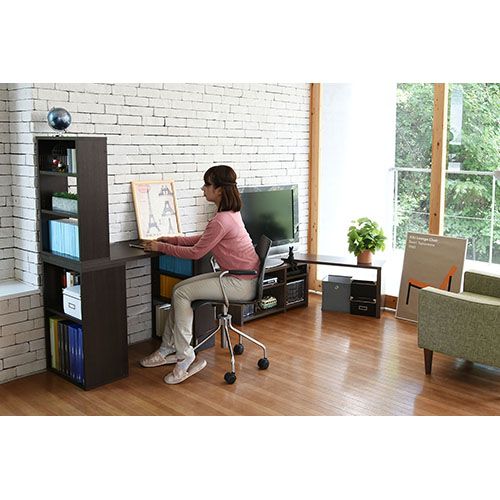 机 デスク 本棚 ラック 収納 付き ユニットデスク SGT-0124 JKプラン