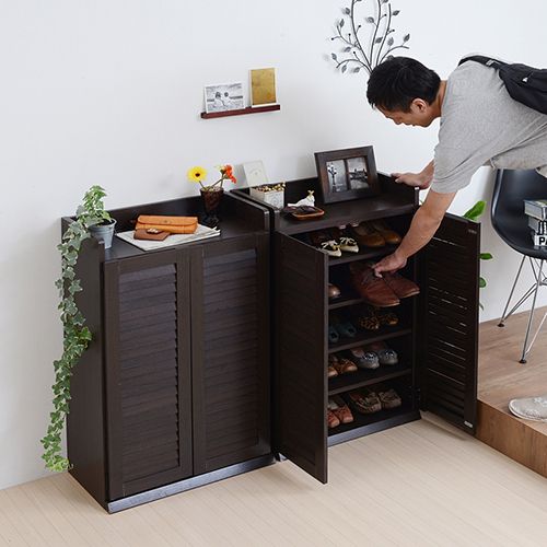 シューズボックス 靴箱 下駄箱 幅60 2個組み 大容量 SGT-0101SET-DB JK