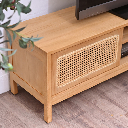 ラタン×チーク無垢材 KAGOME TVボードW2885XP W2885XP サンフラワー