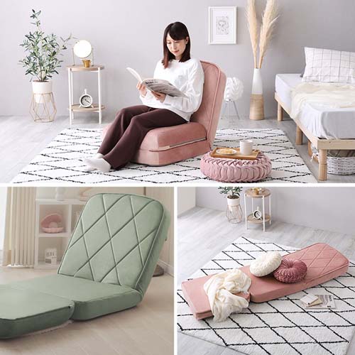 大人かわいい リクライニングソファベッド 一人掛け SH-07-OK3SB-1--BE