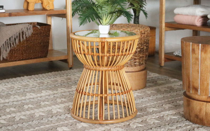 ラタン サイドテーブル T246MX サンフラワーラタン テーブル