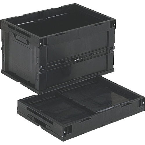 導電性折り畳みコンテナ 50L 黒 CR-S50-EA TRUSCO 折りたたみコンテナ