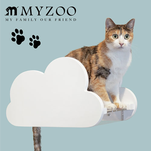 雲型ステップ モク ホワイト MYZOO マイズー 猫用室内用品