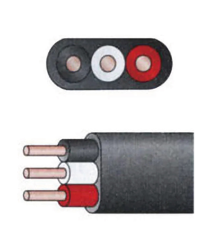 電材 BLUEWOOD / 富士電線 VVF2.6x3C VVFケーブル2.6mm x 3C 100m巻 灰色