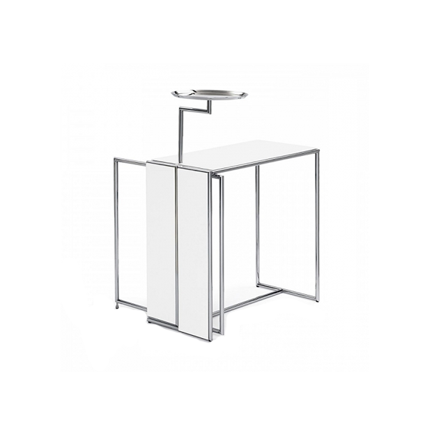 Rivoli Side Table, White high-gloss Classicon by Eileen Gray, 1928
