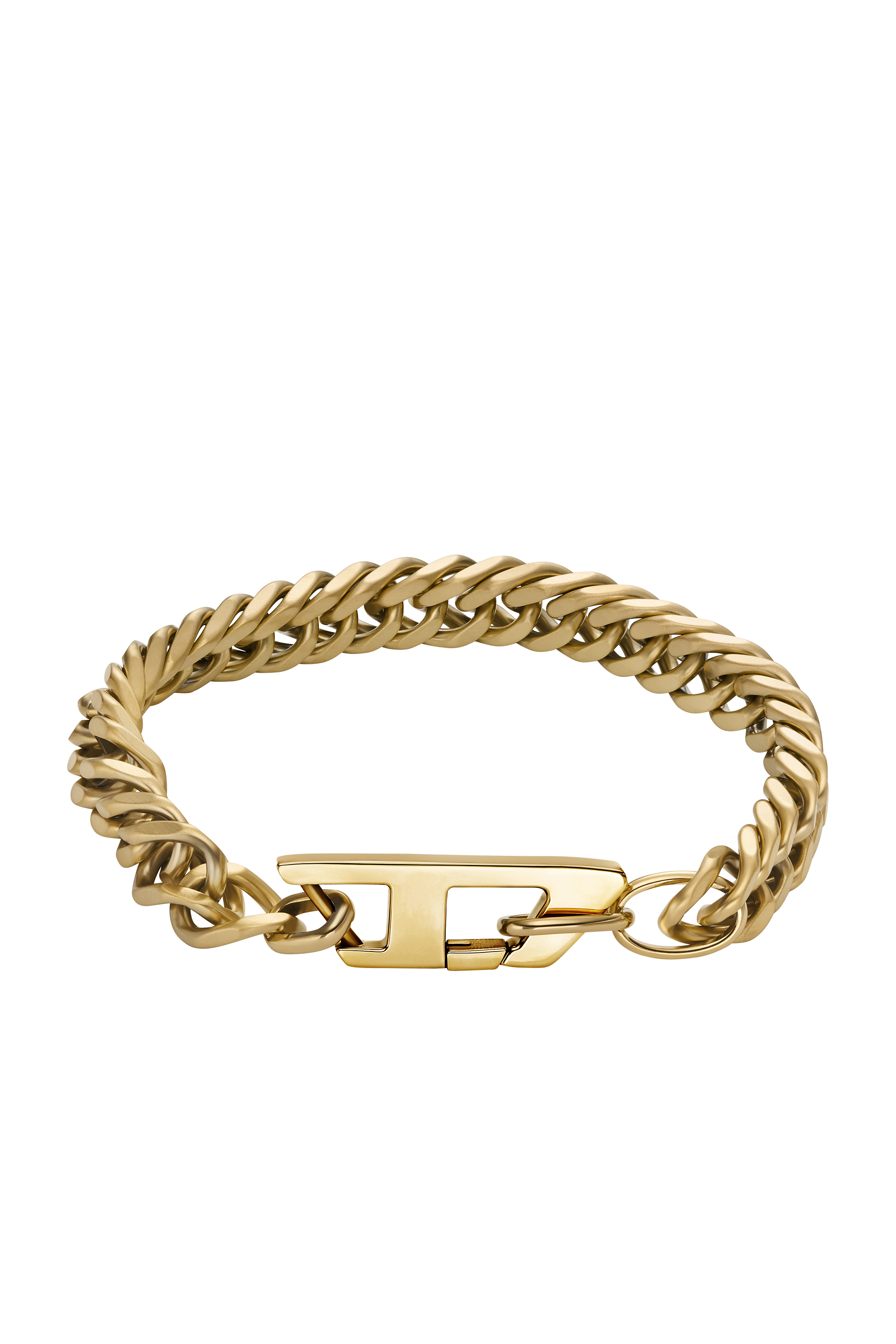 DX1511710 Matte Gold-Tone Stainless Steel Chain Bracelet｜ゴールド