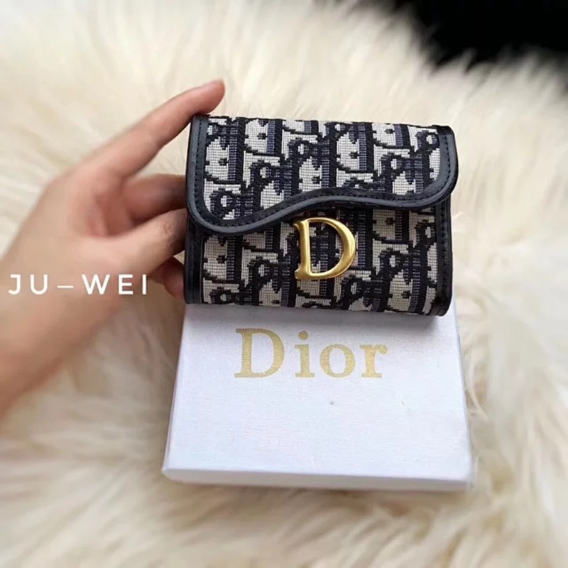 ブランドディオールDior 短い財布 三つ折り財布 コンパクトウォレット