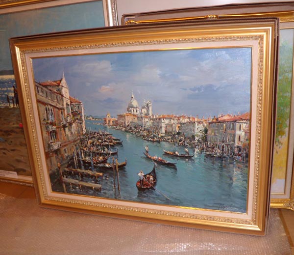 絵画・カンザネラ・イタリア ベネチア ナポリ・油絵・インテリア