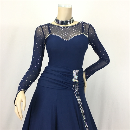 社交ダンス衣装・モダン ワンピース ドレス・オーダーメイド対応（練習