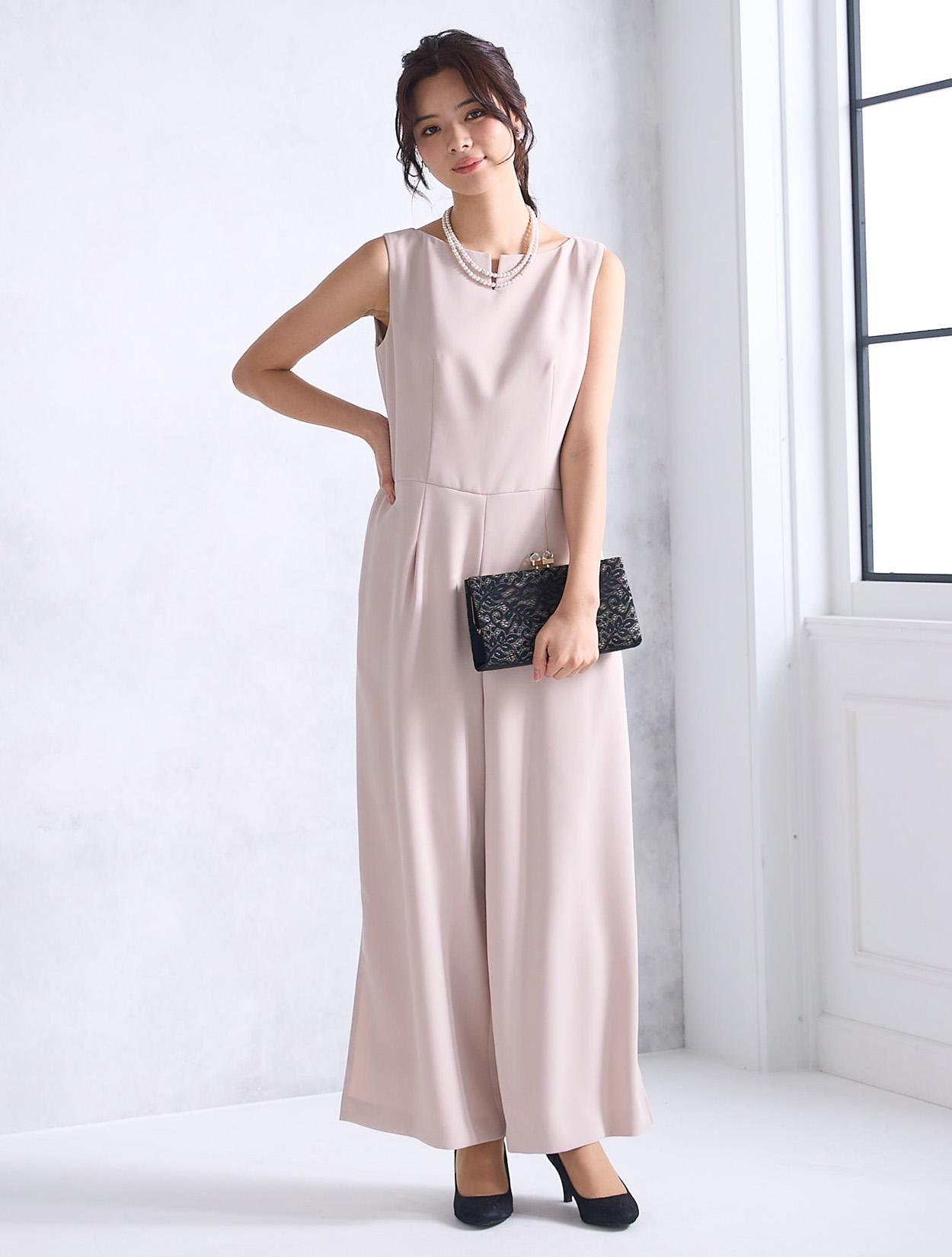 M】ワイドパンツドレス（ベージュ）DPSET0597のレンタルページ｜結婚式