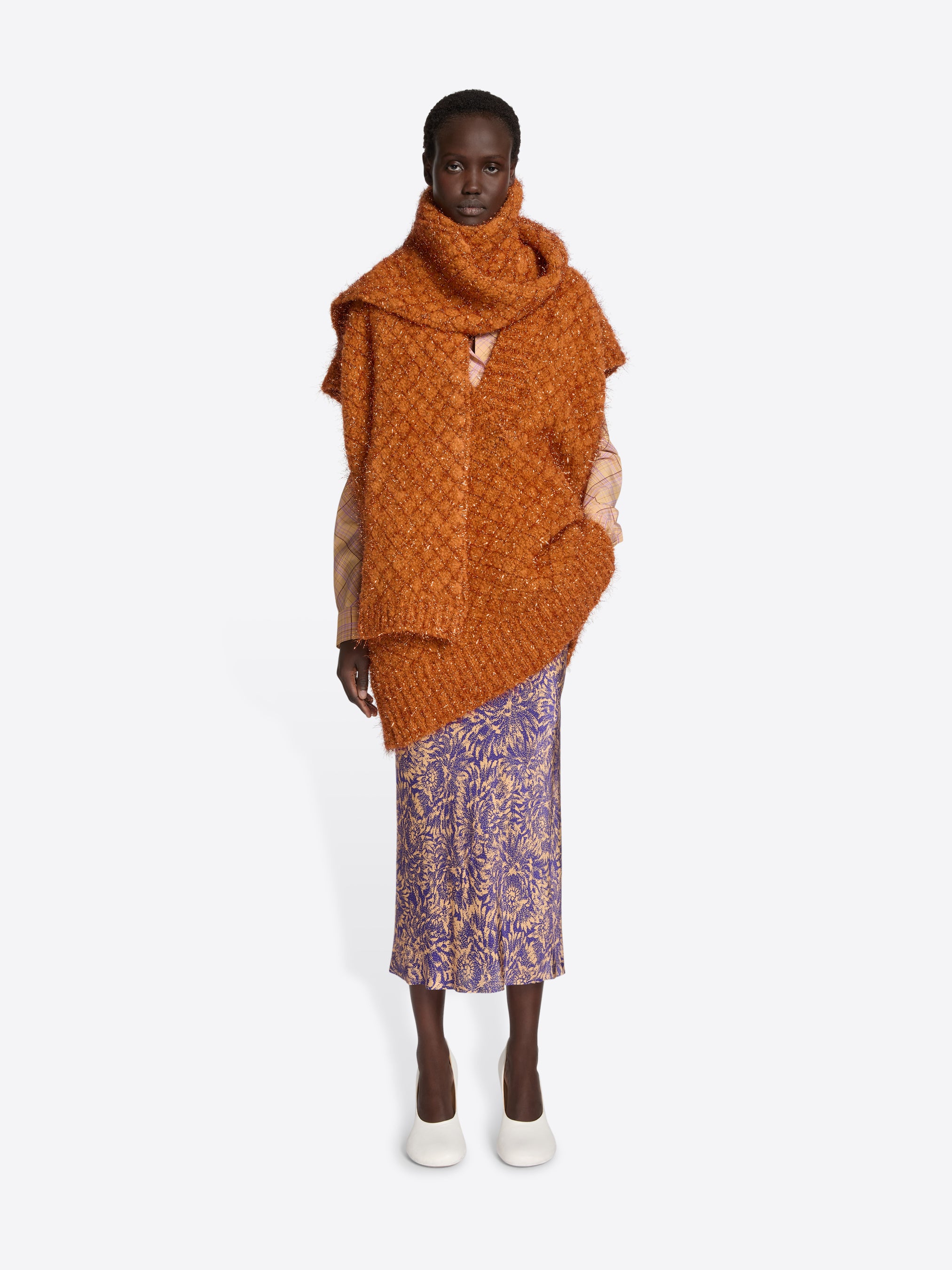 Metallized knit sweater - Autumn-Winter Women | Dries Van Noten