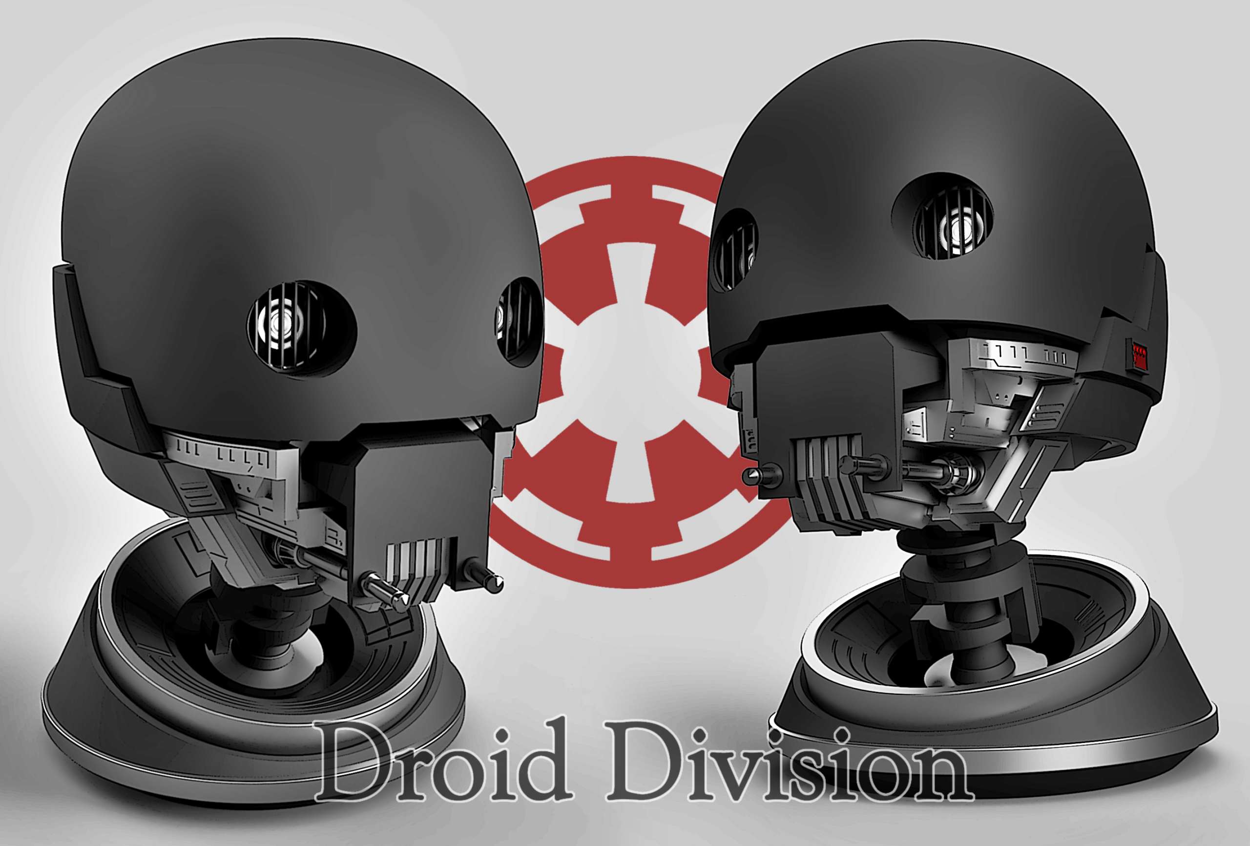 Security Droid Inspired Head/Stand Printable Fan Art Files