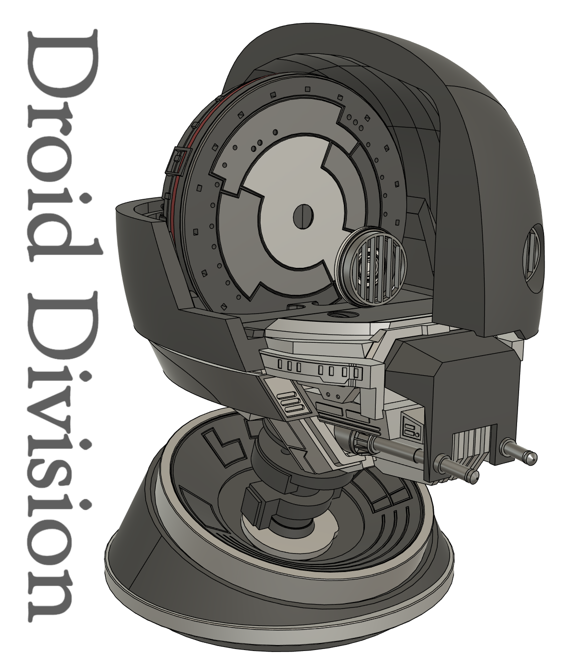 Security Droid Inspired Head/Stand Printable Fan Art Files