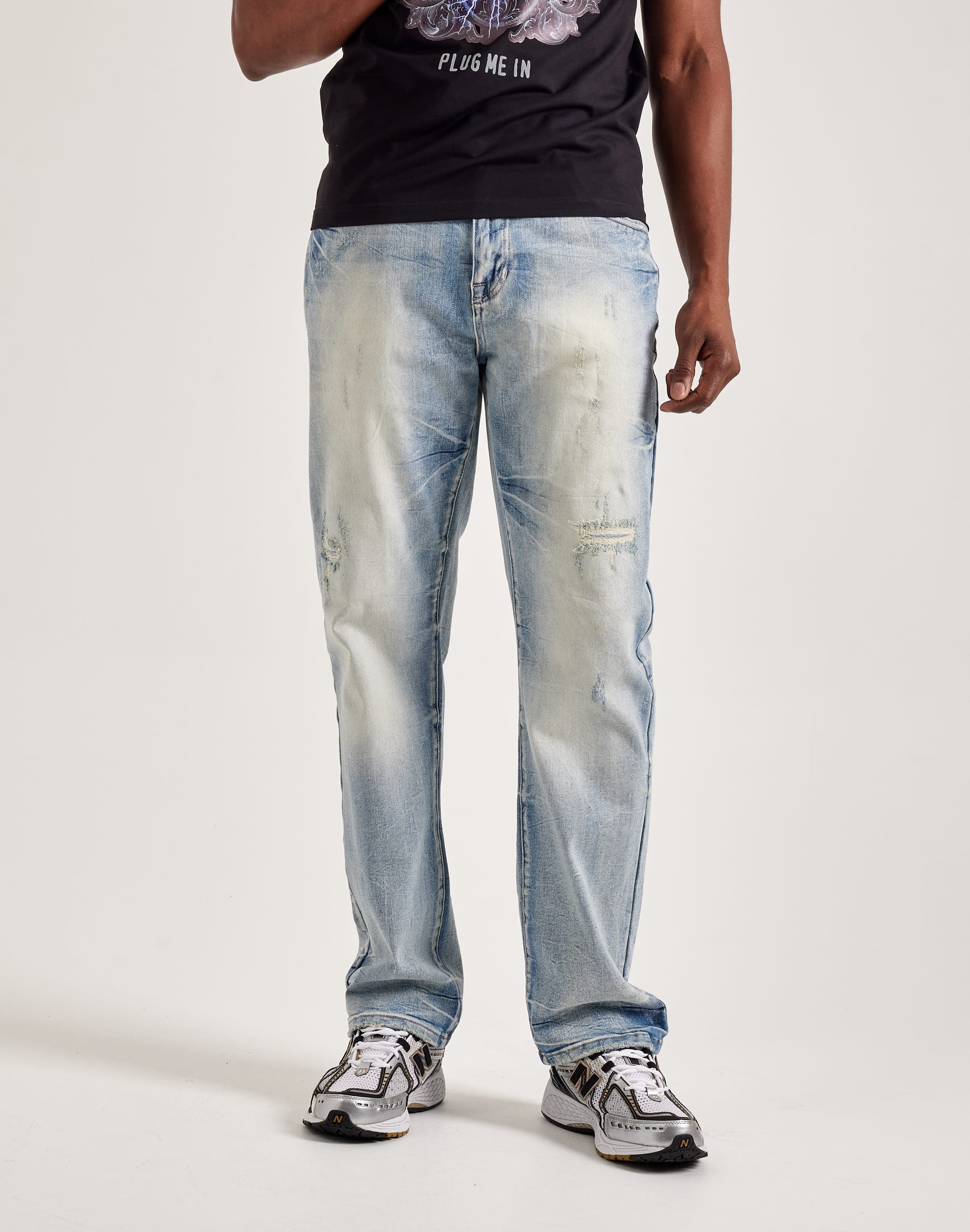 Smoke Rise Wave Effect Straight Denim Jeans – DTLR