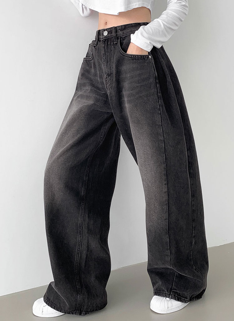 2TYPEサイドタックバルーンデニムパンツ | レディースファッション通販