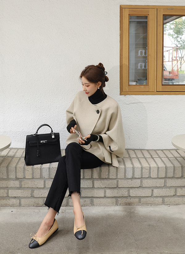 ウール混ケープジャケット | レディースファッション通販 - DHOLIC