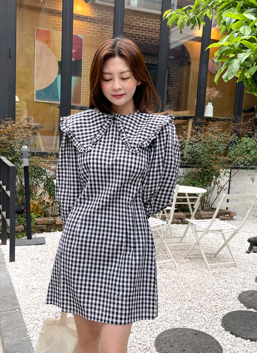 Bunnylis ファーボレロxチェックミニワンピ 新品未使用】BunnyLis