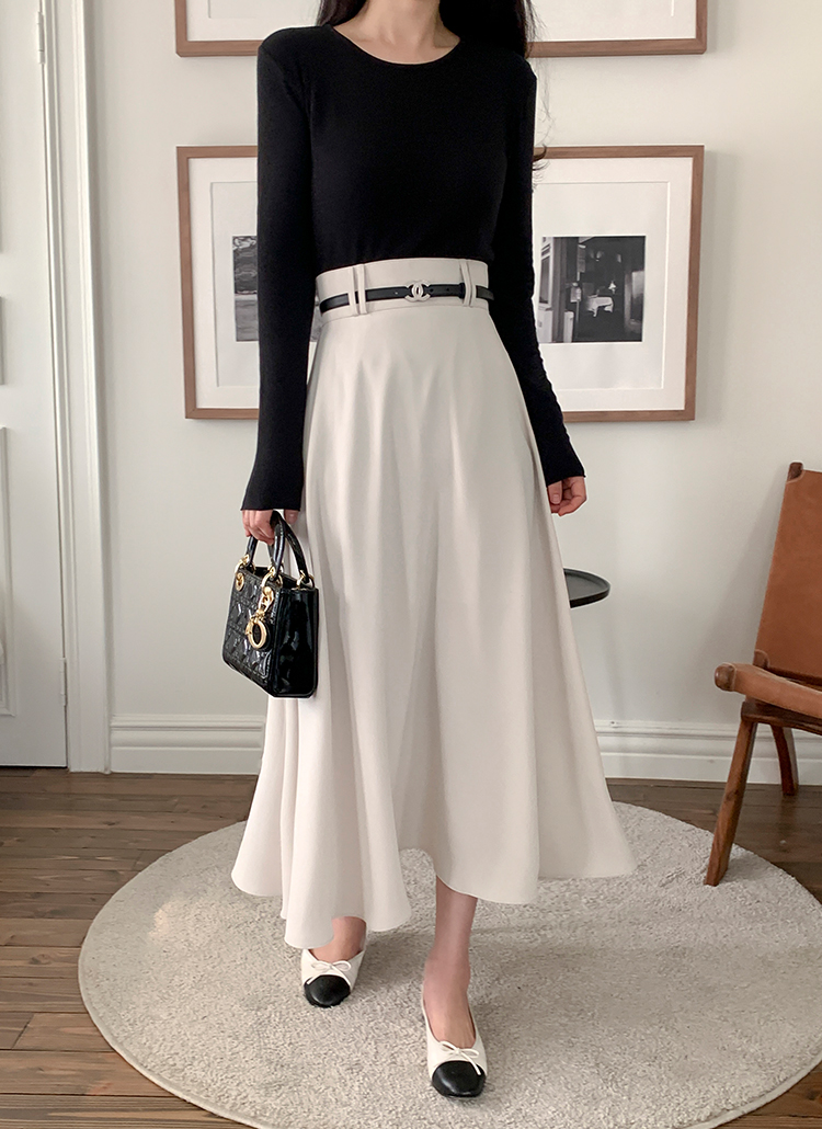 ダブルベルトループフレアスカート | レディースファッション通販 - DHOLIC