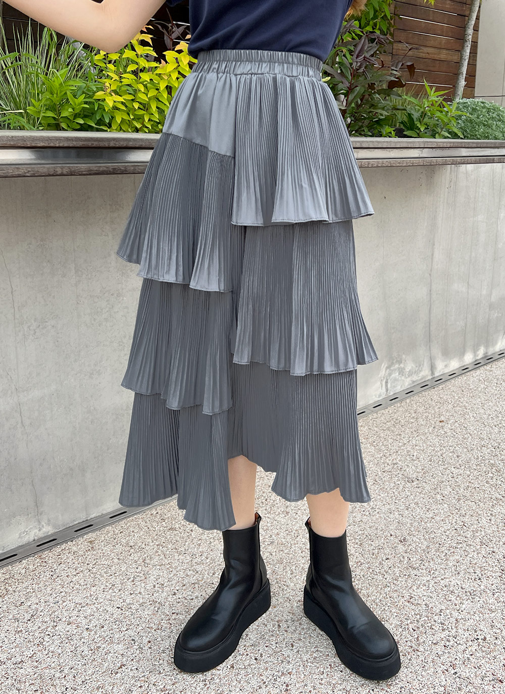 2WAYプリーツティアードスカート | レディースファッション通販 - DHOLIC