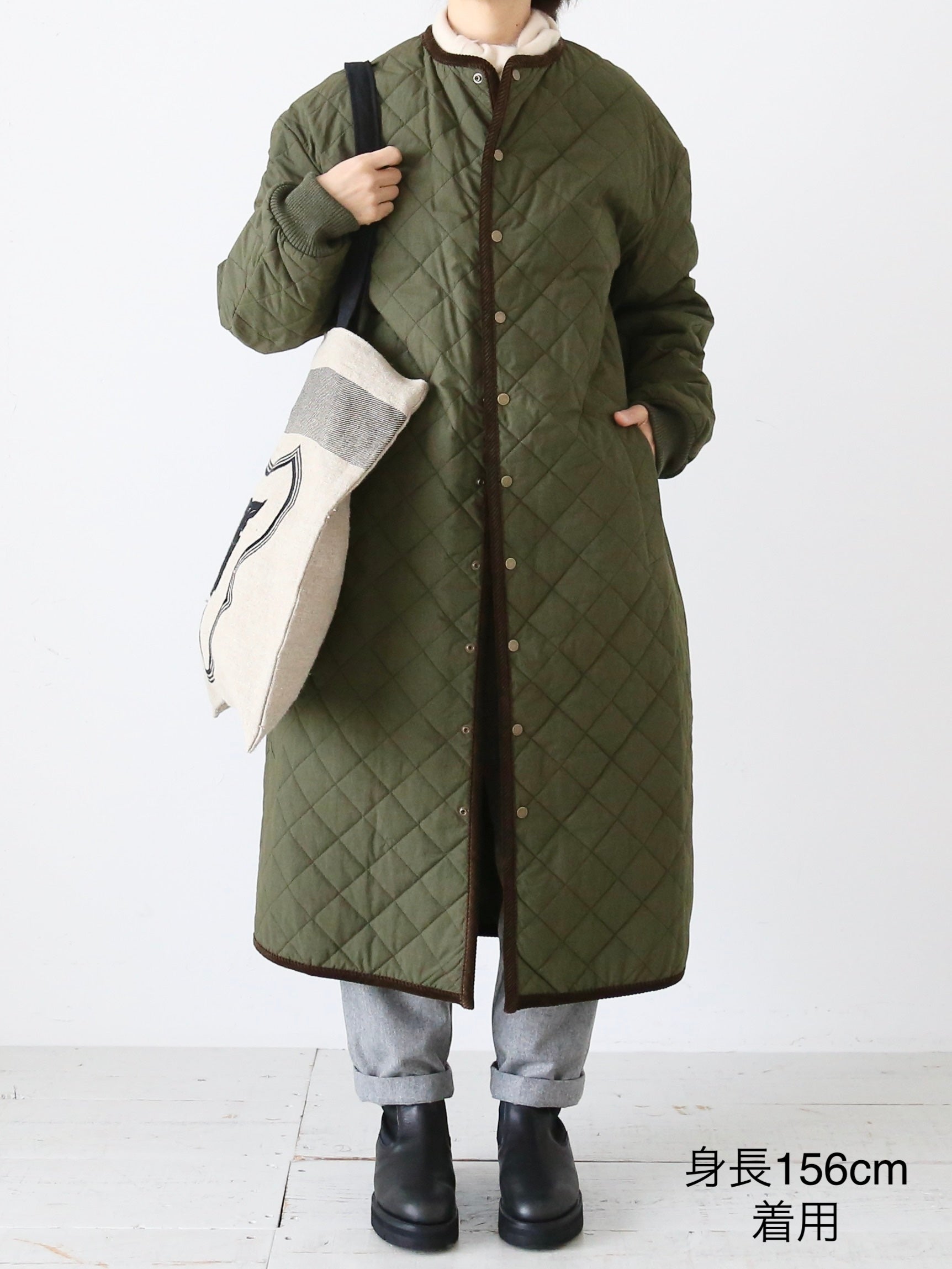 R&D.M.Co- キルティングロングコート [5956] – CREER