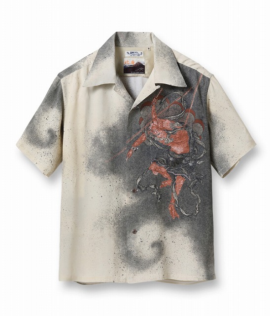 SUN SURF[サンサーフ]×葛飾北斎 アロハシャツ SS38935 雷神図