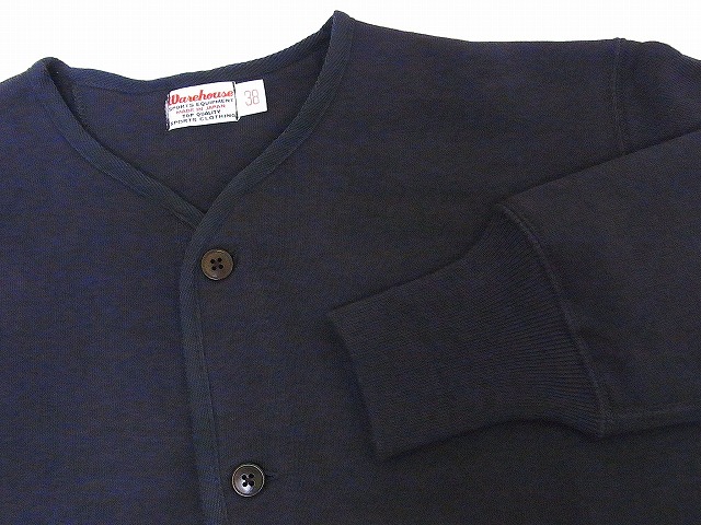 WAREHOUSE[ウエアハウス] スウェットカーディガン 456 無地 U.S.NAVY
