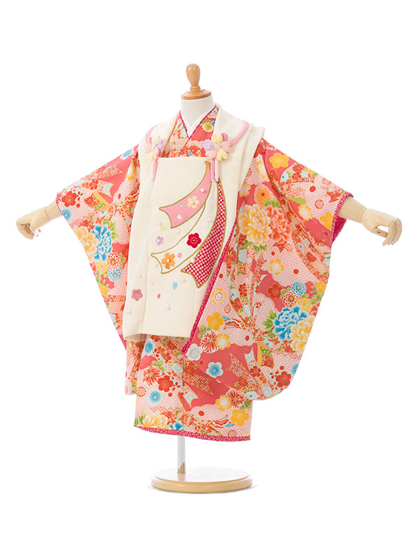 七五三|3歳女児|被布|対応身長:90~100cm|乙葉|#E-H-331｜全国宅配可の