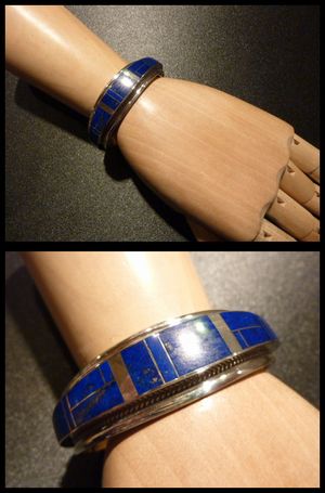 ズニ Joan・Douglas インレイ ラピスラズリ バングル