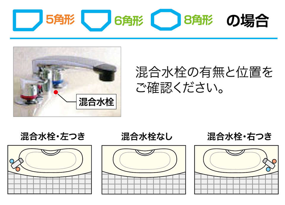 風呂ふた（5角形 混合水栓右） 788×1424mm 通販 - ハーモネート
