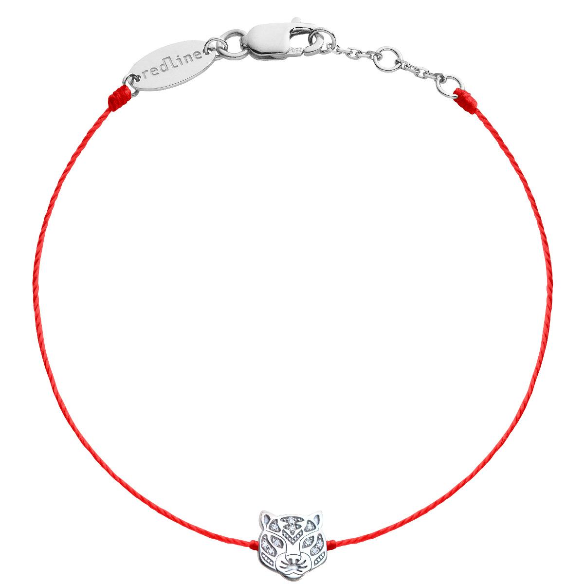 Redline Jewelry – Lucky tiger thread bracelet in White gold - Redline