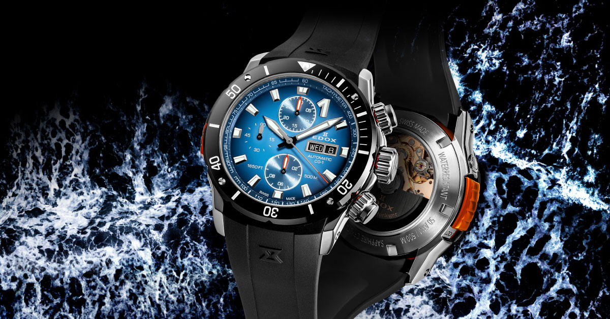 EDOX公式｜クロノオフショア1 ベゼルロック