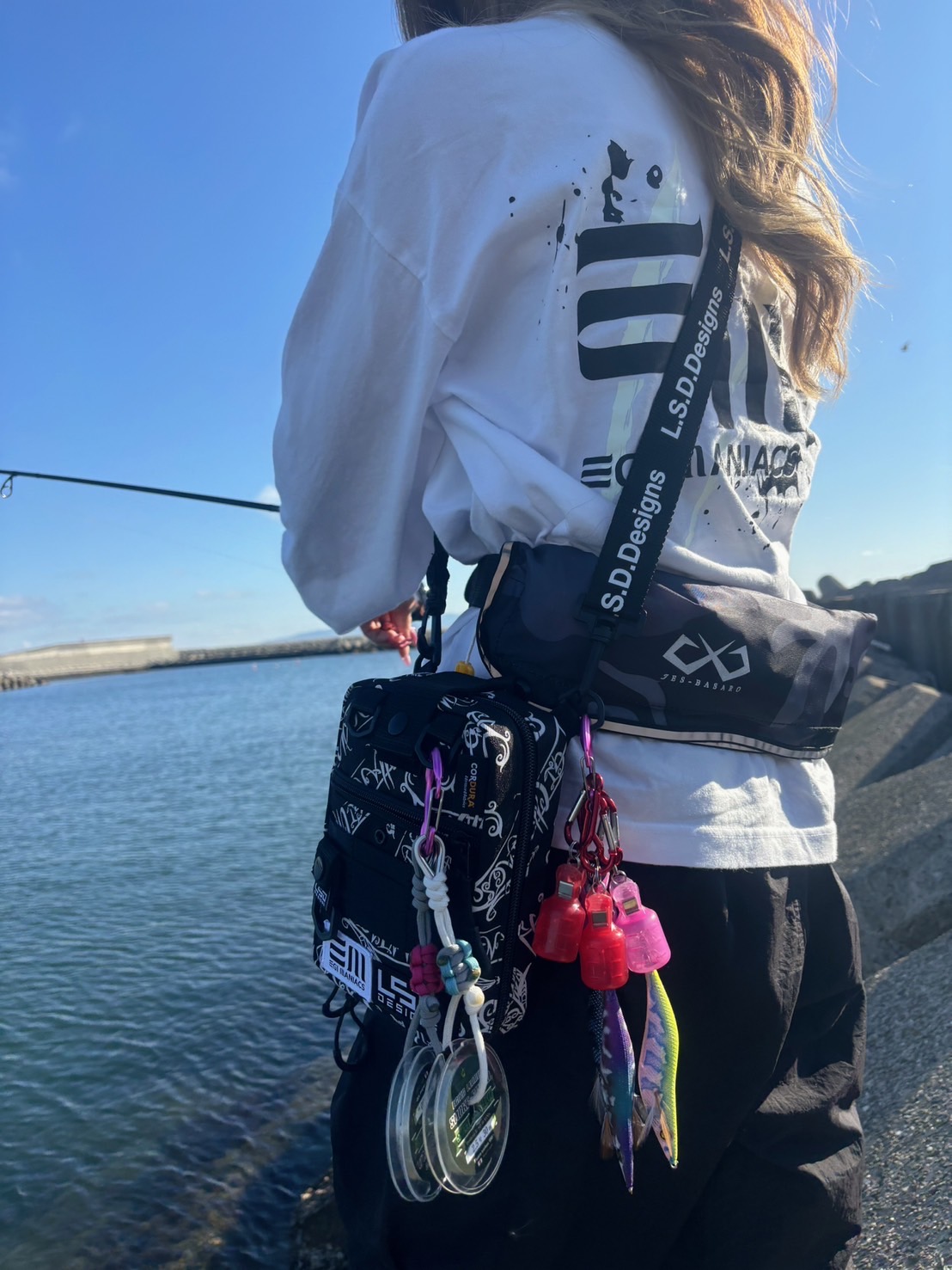 EGI MANIACS エギポーチとエギ6個セット 特注仕様 L.S.D.×EGI MANIACS