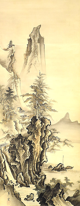 狩野芳崖 掛け軸「雪庭遊鴛之図」他 | 買取実績 | 骨董品買取専門の古